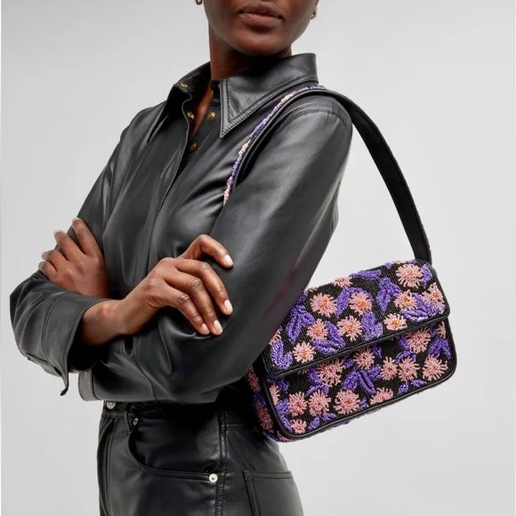 🌺🎉HP🎉🌺 NWOT Staud Tommy Beaded Shoulder Bag Quartz Acid 🌟RARE FIND🌟 - Picture 11 of 16